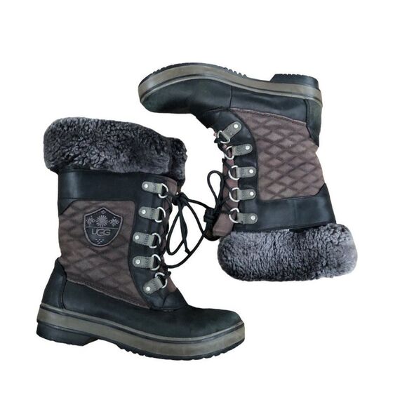 Vintage Ugg Boots Brynn Waterproof Leather boots Size 8 - Picture 3 of 8